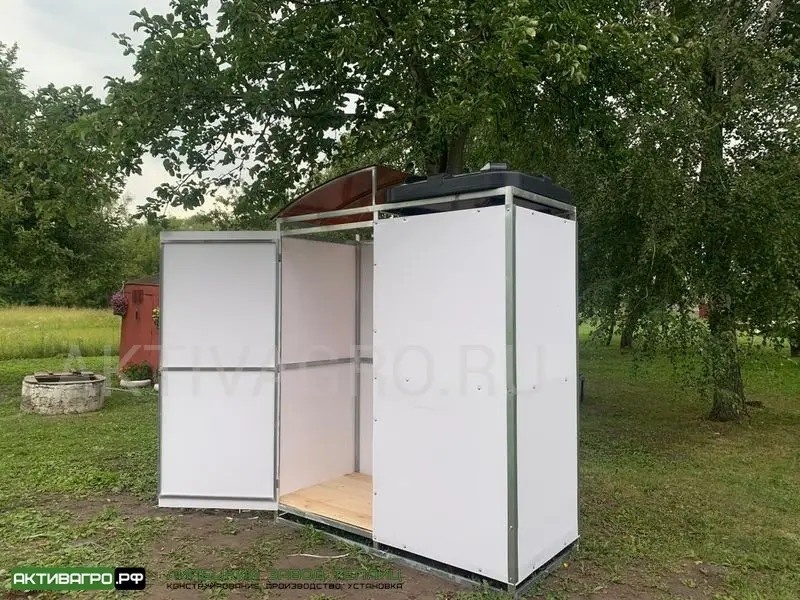Дачная душевая кабина «Атлантика» люкс с тамбуром Дачная душевая кабина «Атлантика» люкс с тамбуром